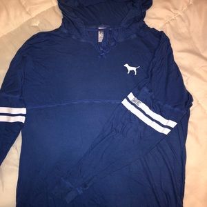 PINK LONG SLEEVE W HOOD